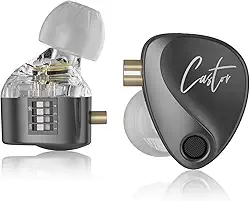 KZ Castor in ear Monitor, Harman Bass Edition IEM com drivers dinâmicos duplos, fones de ouvido com fio de som sintonizável, fones de ouvido para jogos com interruptor de ajuste de 4 níveis
