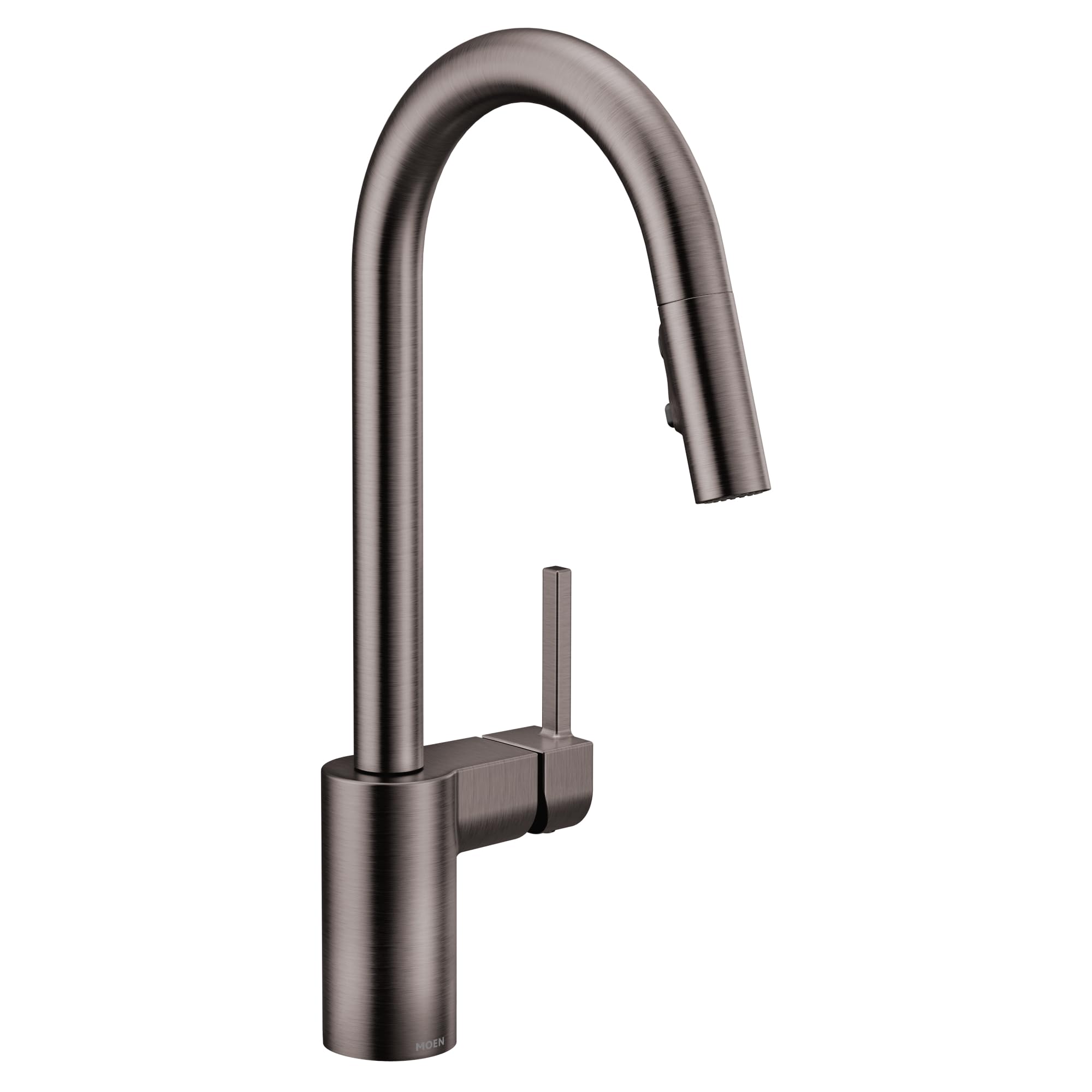 Moen 7565BLS Align One-Handle Modern Kitchen Pulldown Faucet with Reflex and Power Clean Spray Technology, Spot Resist Black Stainless