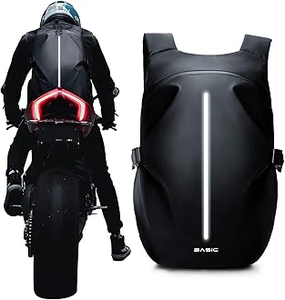 WEPLAN Motorcycle Backpack,Water Resistant Helmet Backpack for Men,Motorcycle Accessories,Travel Backpack