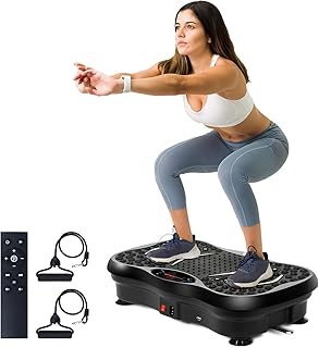 SLEEPHEAD® Vibration Plate Exercise Machine， Vibration Platform for Weight Loss Body Shaping Fat Burning Home Fitness Equipment ，Lymphatic Drainage Balance Training ，Leg Arm Core Workout Gym Use