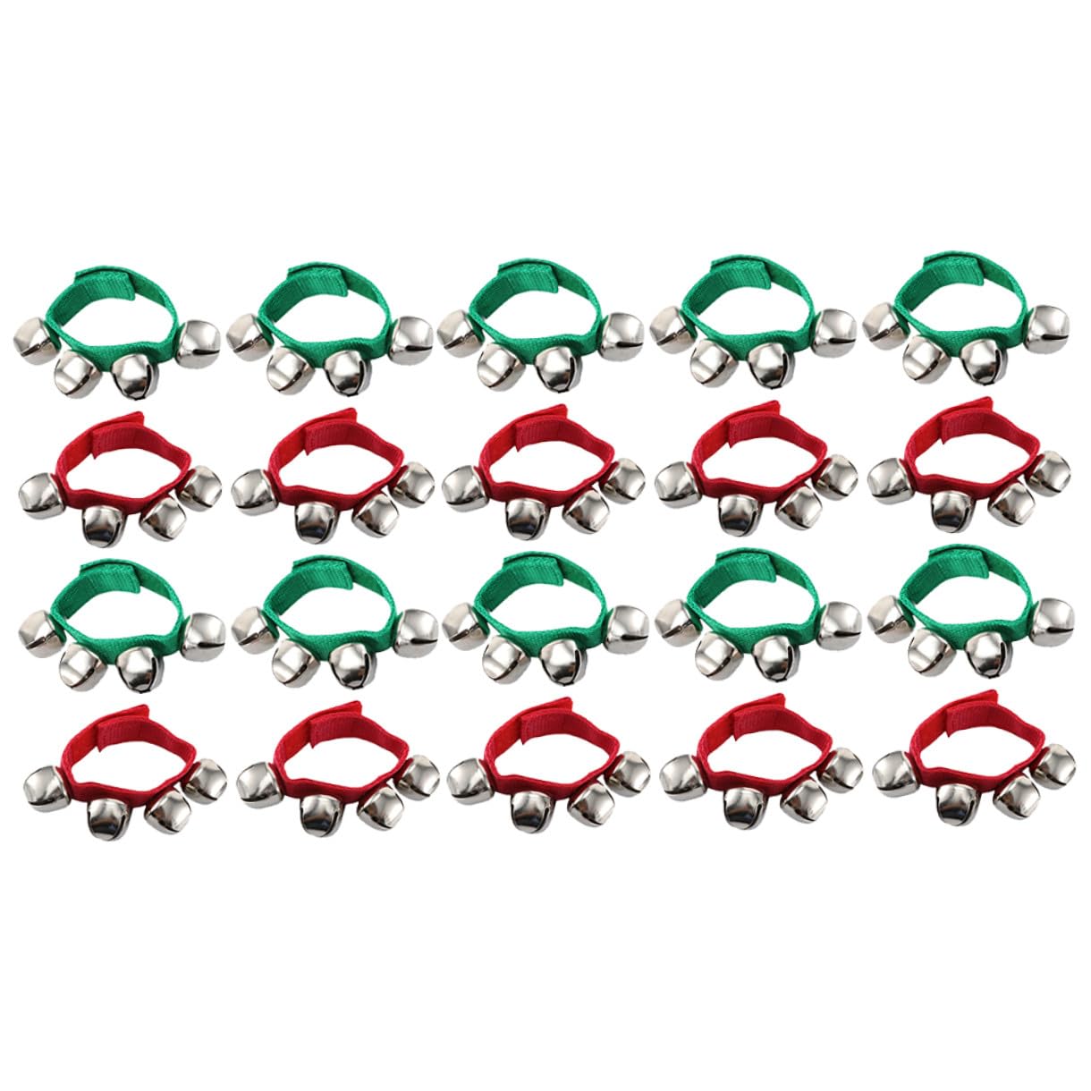 Braccialetti Campanelli da Polso 20 Pezzi per Giochi Musicali | Metallo e Tessuto, Adatti ai Ragazzo Ragazza, da Appendere al Polso, per Feste e Natale Colore Casuale