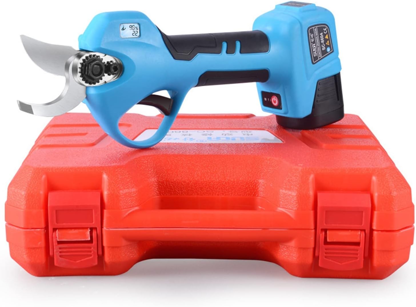 Electric Pruning Shears, 16.8V Cordless Pruner Lithium-ion Shears Efficient Scissors Bonsai Electric Branches Electric Garden Tools SC-8604 Case