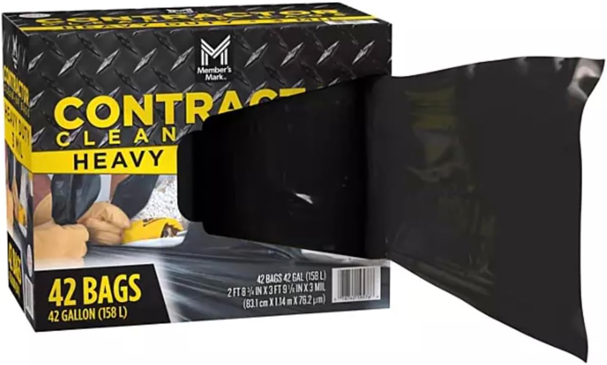 Member Mark Commercial Contractor Clean-Up Trash Bags 42 gal., 42 ct.