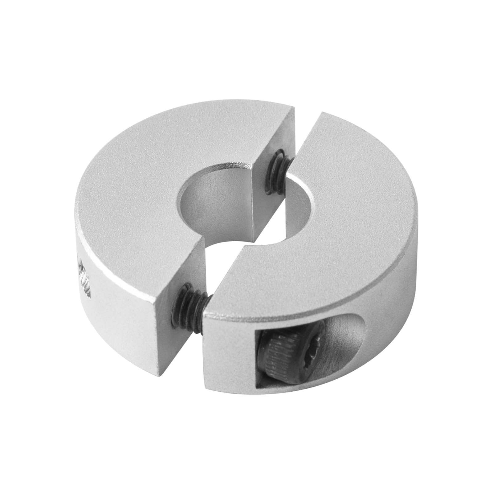 Lot de 2 colliers de serrage ronds en alliage d'aluminium 2 voies Argenté 25 mm