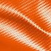 VViViD Orange Carbon Fiber Weatherproof Faux Leather Finish Marine Vinyl Fabric (5ft x 54