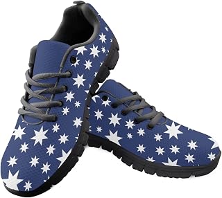 American Flag Rose Shoes Patriotic Sneakers for Men Women 4th of July Independent Day Running Walking Tennis Shoes