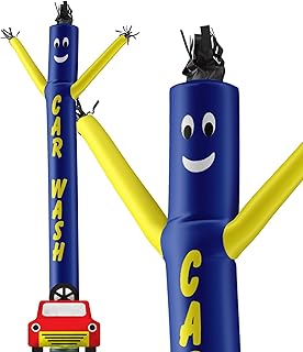 LookOurWay Air Dancers Inflatable Tube Man Attachment - 15 Feet Tall Wacky Waving Inflatable Dancing Tube Guy for Business Promotion (Blower Not Included) - Car Wash with Car Shape