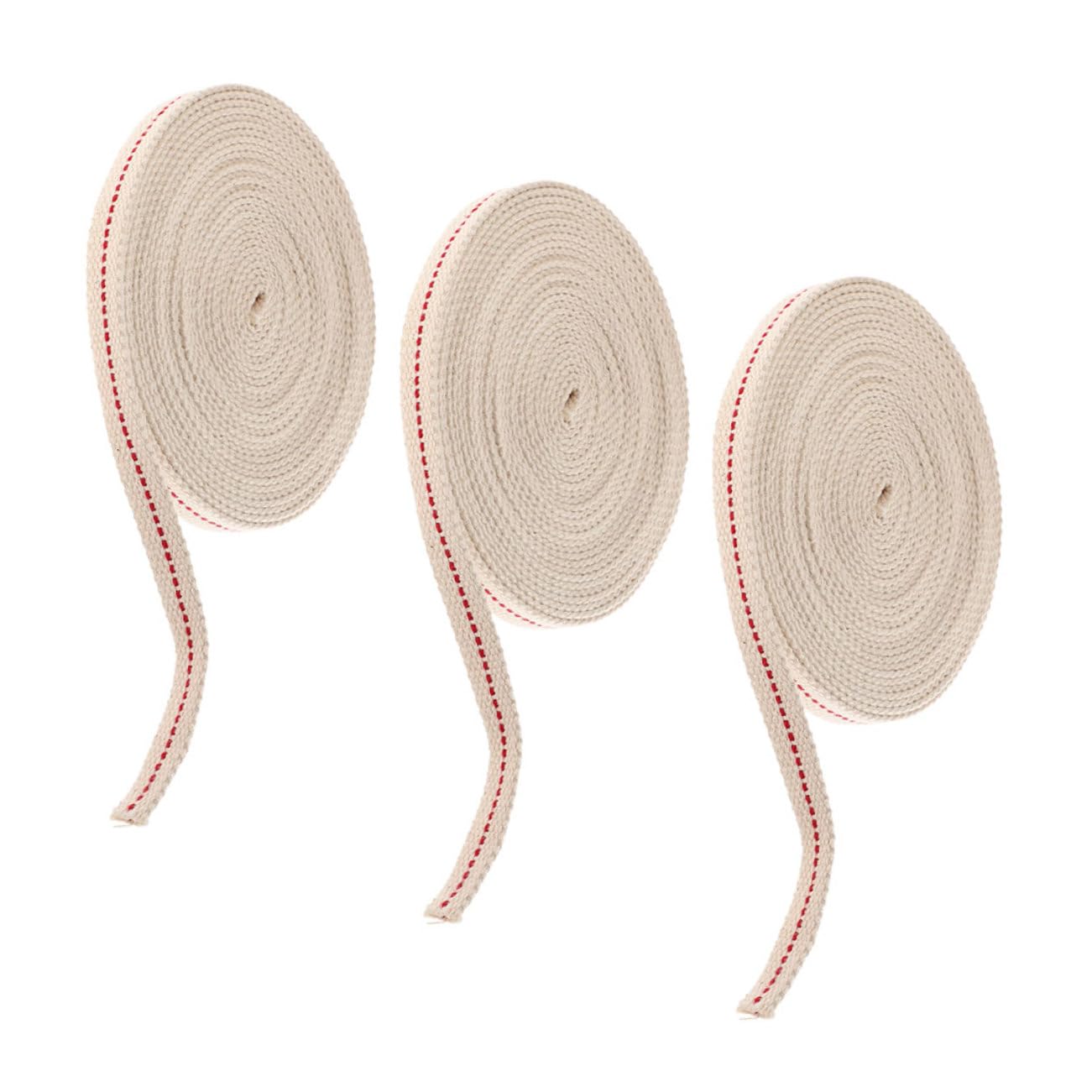 HOOTNEE 3rolls Cotton Knitted Kerosene Lamp Wick Oil Lamp Accessories for Projects Each of Wicks for Indoor Use