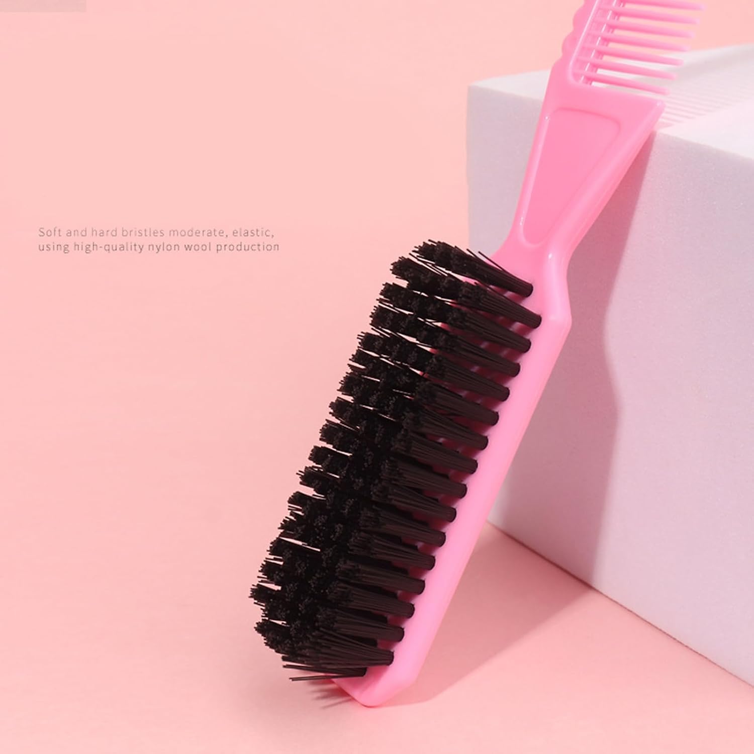 Hair Remove Comb Soft Brush Hairdressing Salon Tool Soft Hair Brush Handle Barber Neck Duster Heavy Duty ABS Nylon Post 17.1x2.4cm 1X image 4