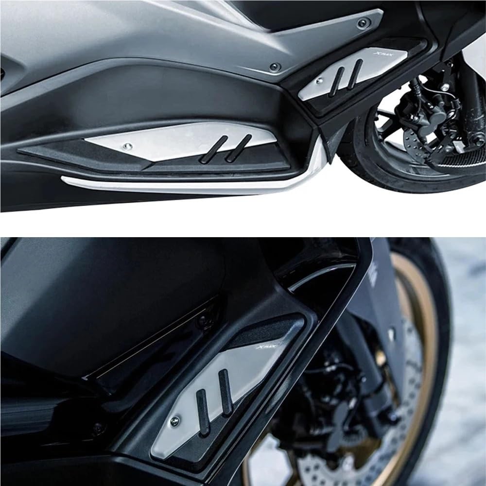 Per XMAX300 X-MAX 300 2023 2024 2025 Pedane Per Moto In Lega Di Alluminio, Poggiapiedi Antiscivolo(Set - Black)