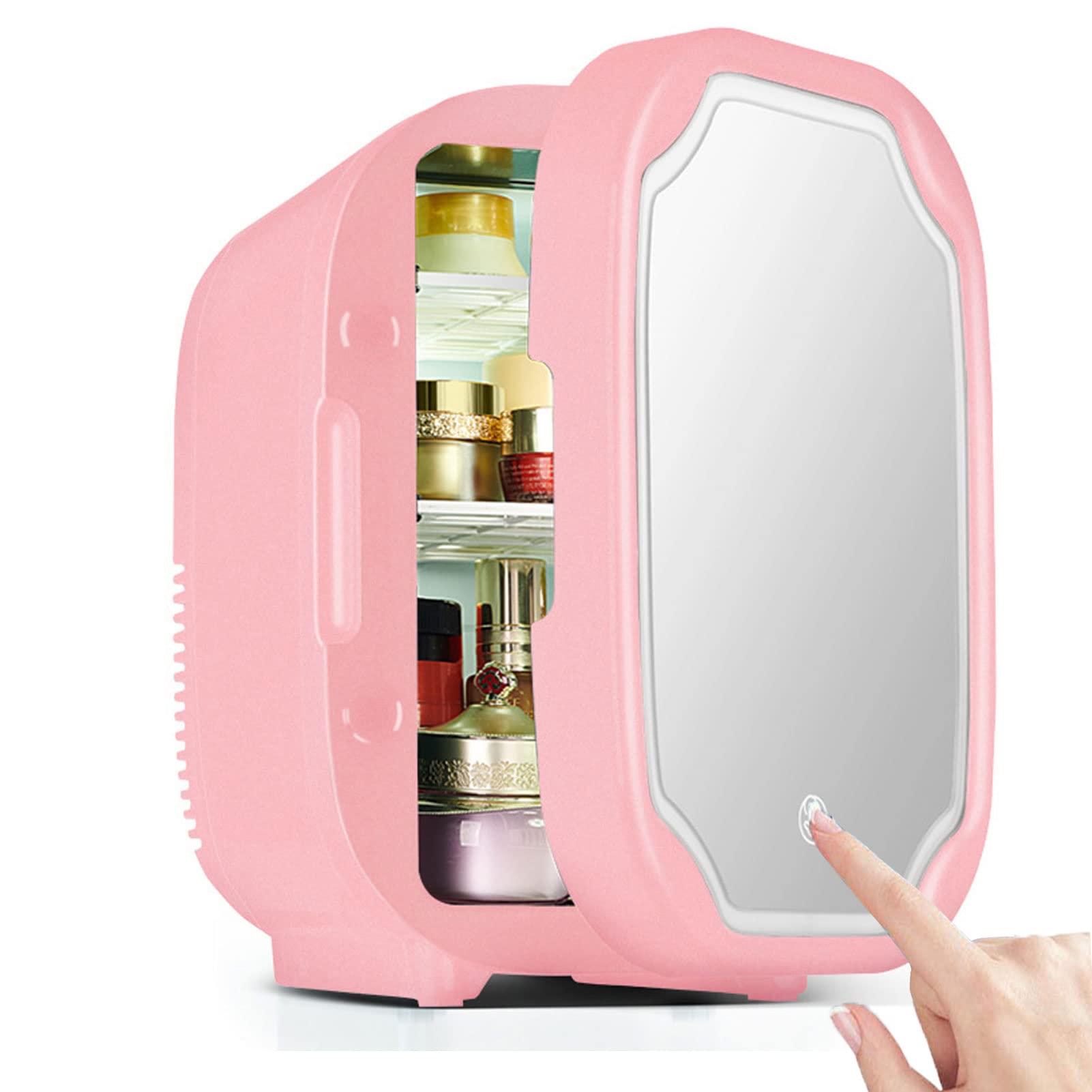 Mini Frigorifero da 6L con Specchio LED per Skincare