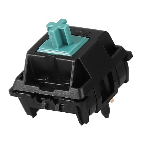 Miniatura 4 de JWK - Interruptor táctil JWICK T1 V2 negro, 2.27 oz, compatible con carcasa completa de nailon, vástago POM, interruptores de 5 pines para teclado