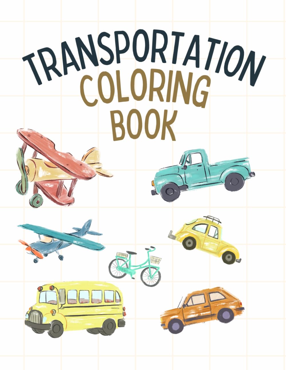 Vehicles Transport Coloring Book
