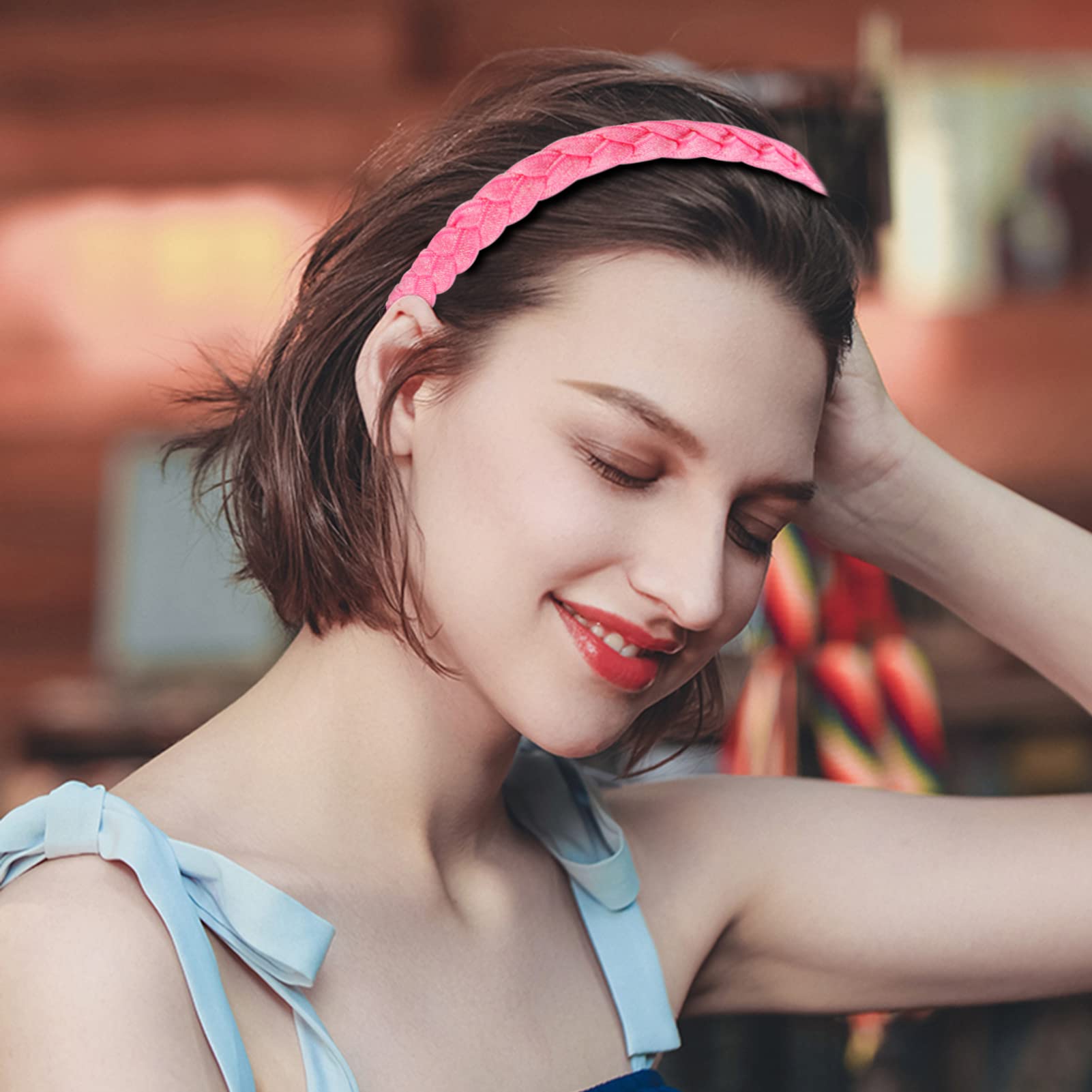 Candygirl - Lot de 10 bandeaux floraux pour filles / femmes avec serre-tête en tissu, motifs fleurs, cœur, étoile, accessoires de cheveux mignons
