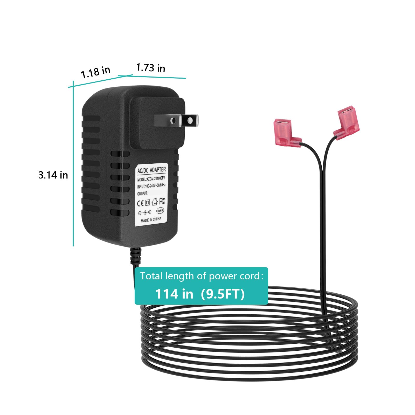 Zmiękczacz wody DC Power Transformer Wymień oryginalny model 7351054 kompatybilny z maszyną 7337482 | do Whirlpool Kenmore GE i innych zmiękczaczy wody, zamiennik adaptera 24 V DC dla 7337482