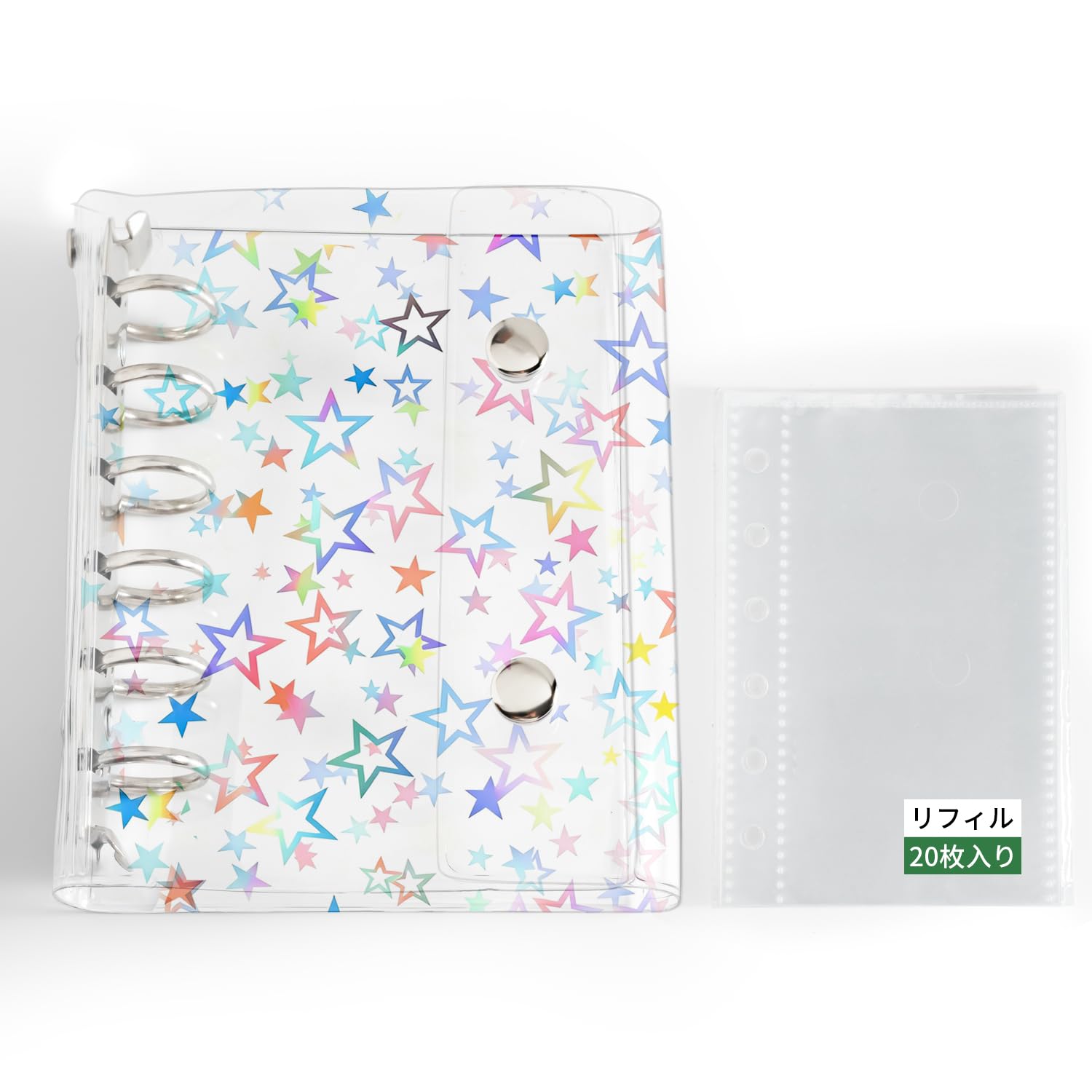 Amazon.co.jp: シール帳 a7 シール手帳 透明 6穴 クリア 女の子向け