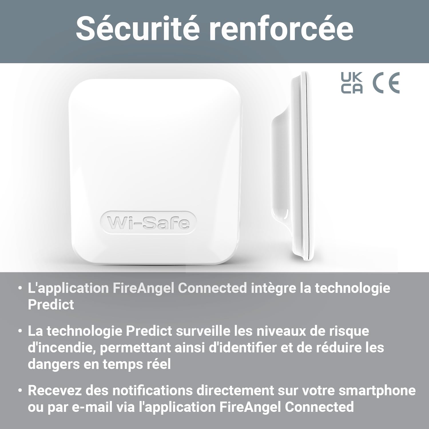 FireAngel - WG2-INT Smart Gateway Hub pour Connecté Interlié, sans Fil, Carbon Monoxide, Chauffage, Détecteurs de Fumée, Alert Via App, Blanc