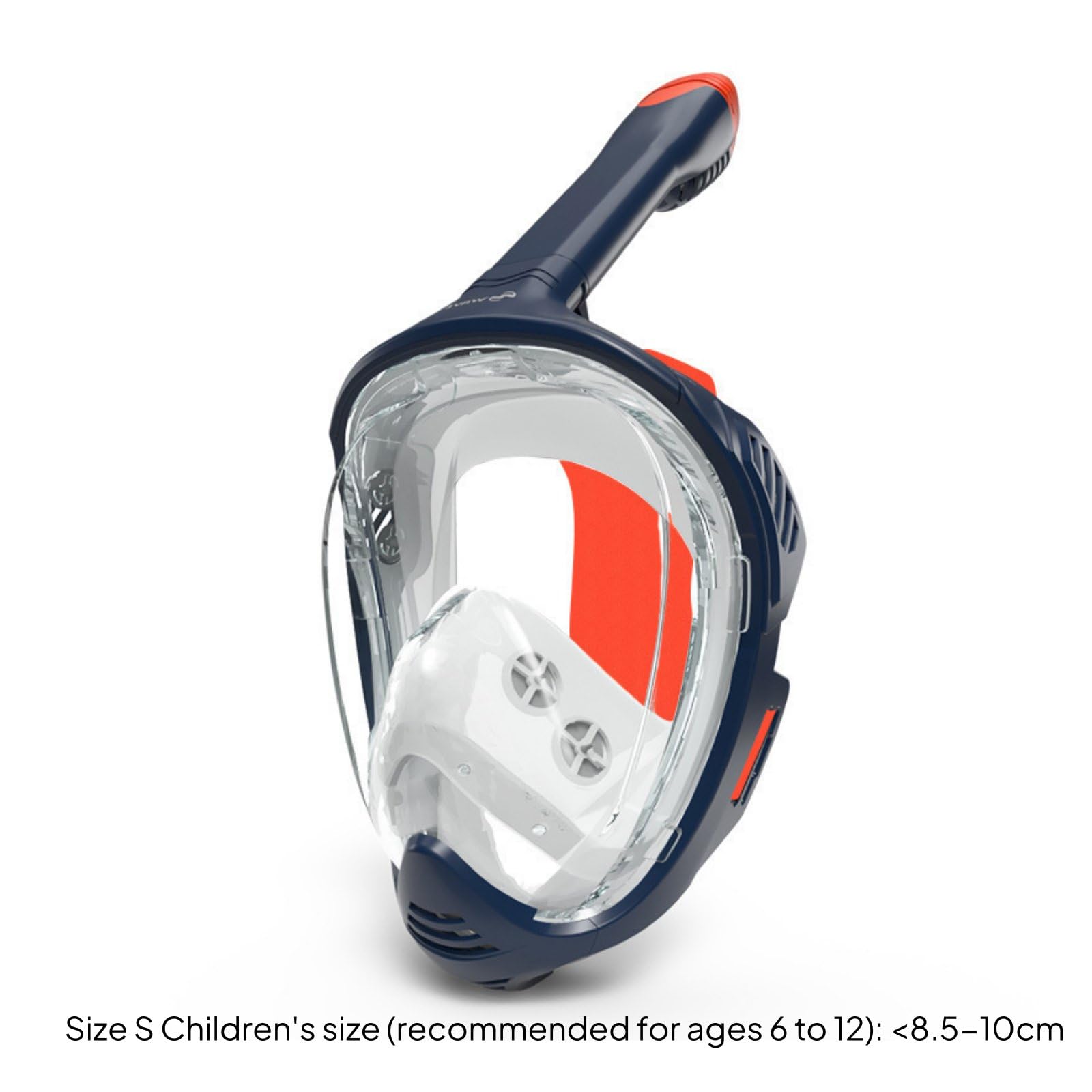 Baoblaze Máscara de Buceo con Snorkel Completo Gafas Visor con Tubo Seco Que Bloquea de Visión Amplia y Silicona Confortable Estructura Plegable Adecuada para , Negro Naranja , S Niños De 6 A 12 Años