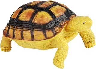Russian Tortoise Figurine (Black Shell) – Realistic Solid Land Turtle Model for Kids – Educational Wildlife Reptile Toy, Nature Learning Gift, Animal Diorama Decor