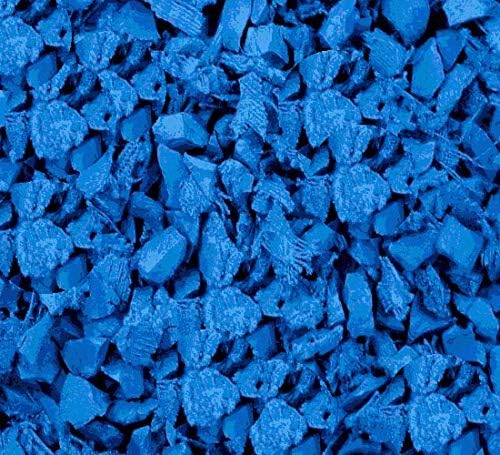 American Floor Mats Rubber Playground Mulch (25 Bags - Covers 150 Sq Feet with 6Ft Fall Height) - Blue Playground Mulch