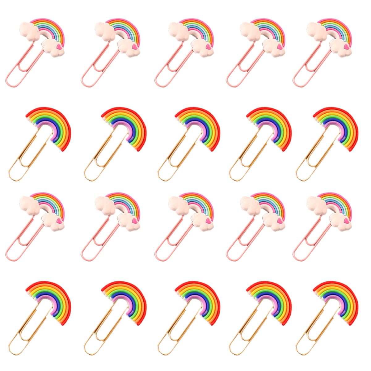 Operitacx 80 Pz Graffetta Arcobaleno Graffette Di Dimensioni Assortite Posizionare La Clip Graffette Piccole Graffette Metalliche File Morsetto Carta Modellazione Libri Pvc Ufficio