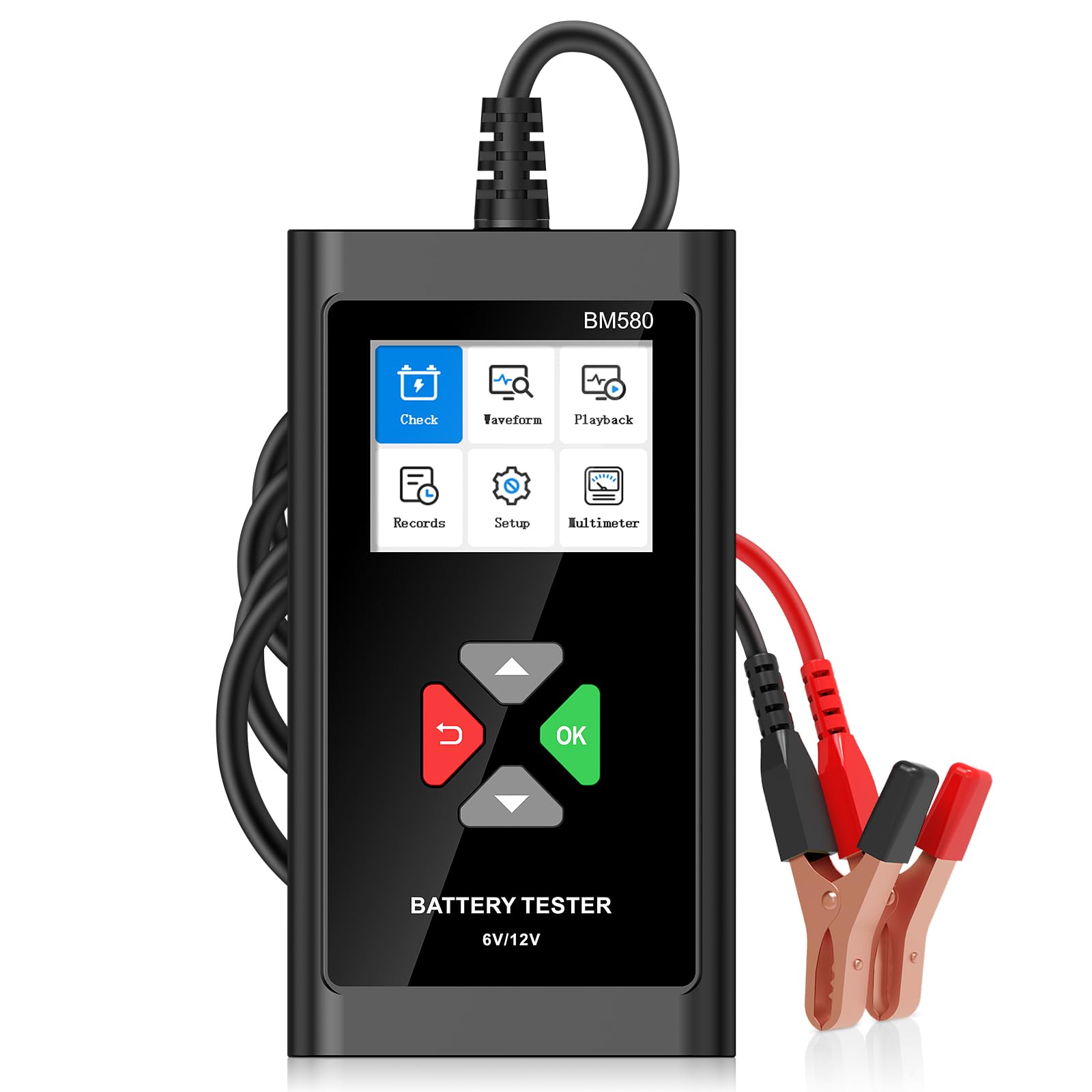 Car Battery Tester 6V 12V 24V 100-2000 CCA Voltage Tester 2Ah-220Ah Internal Resistance Tester Accurate Digital Auto Battery Analyzer for Cars Trucks SUV ATV Boats Motorcycles Vehicle-picture-28