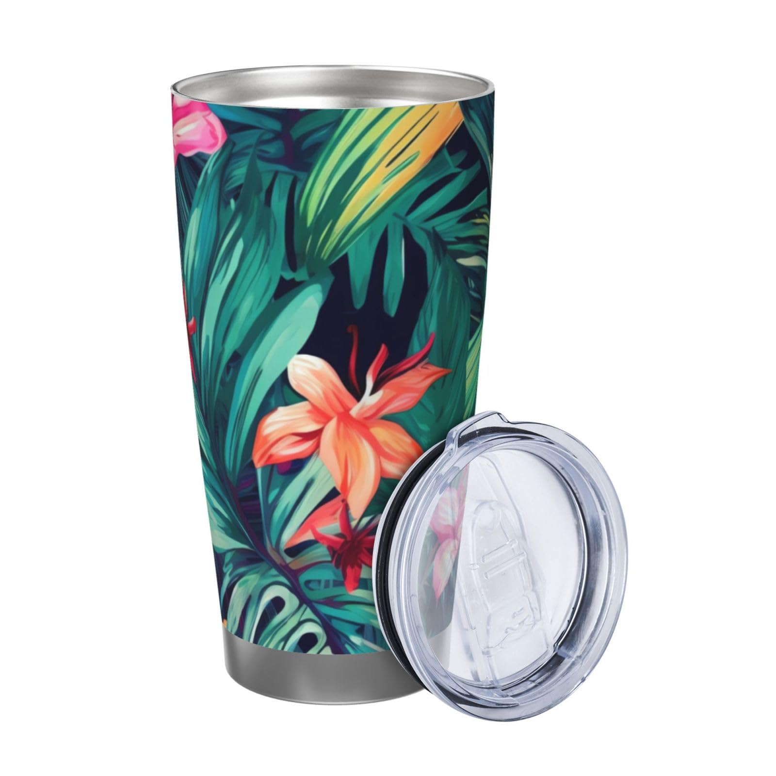 PAQOLSMCKR Edelstahlbecher 590ml - Bunter Elefant Isolierbecher Für Unterwegs