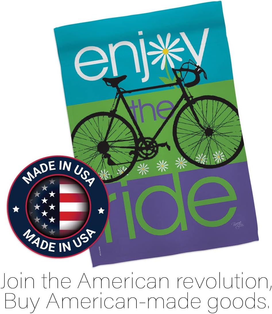Breeze Decor - Bike Ride Interests - Everyday Sports Impressions Decorative Vertical House Flag 28" x 40" Printed in USA