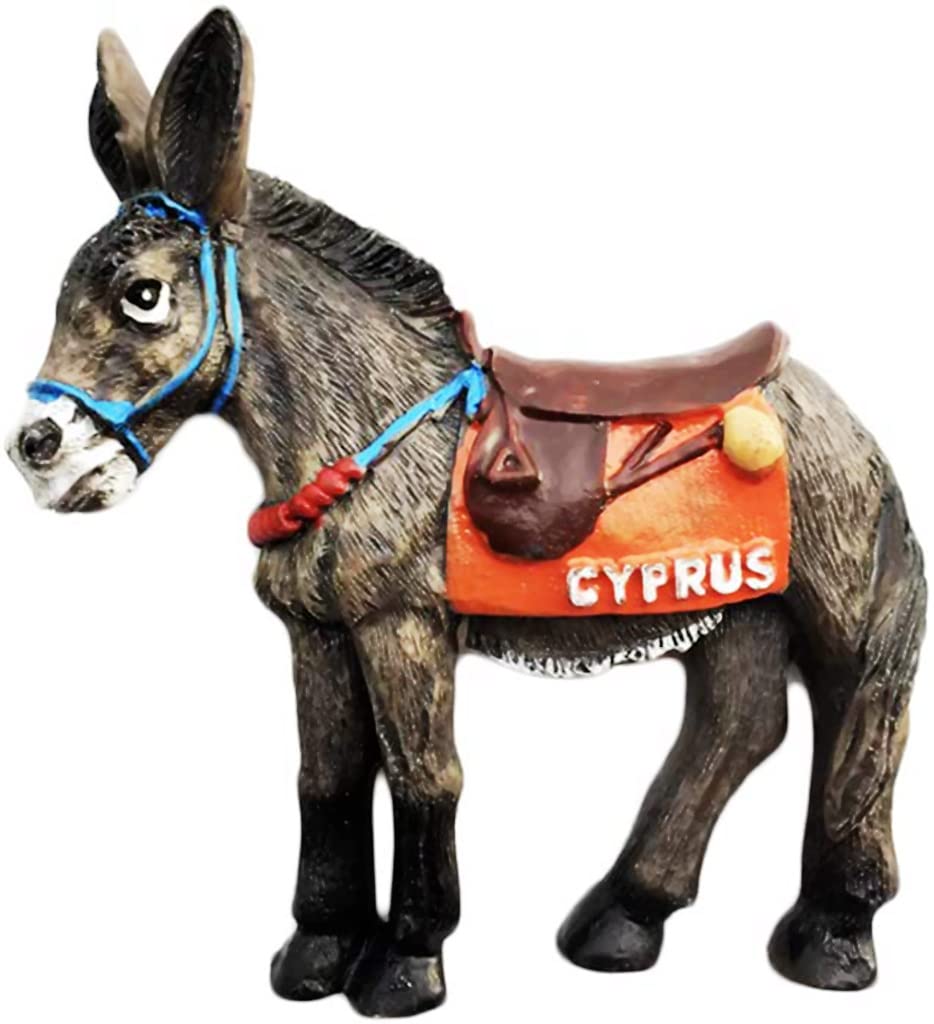 Altko Cyprus Donkey-Shaped Cyprus Magnet Fridge Refrigerator Magnet Decoration Sticker Souvenir Resin Crafts Kitchen Whiteboard