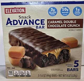 Elevation Caramel Double Chocolate Crunch Snack Advance Bar 8oz 220g (Single Box)