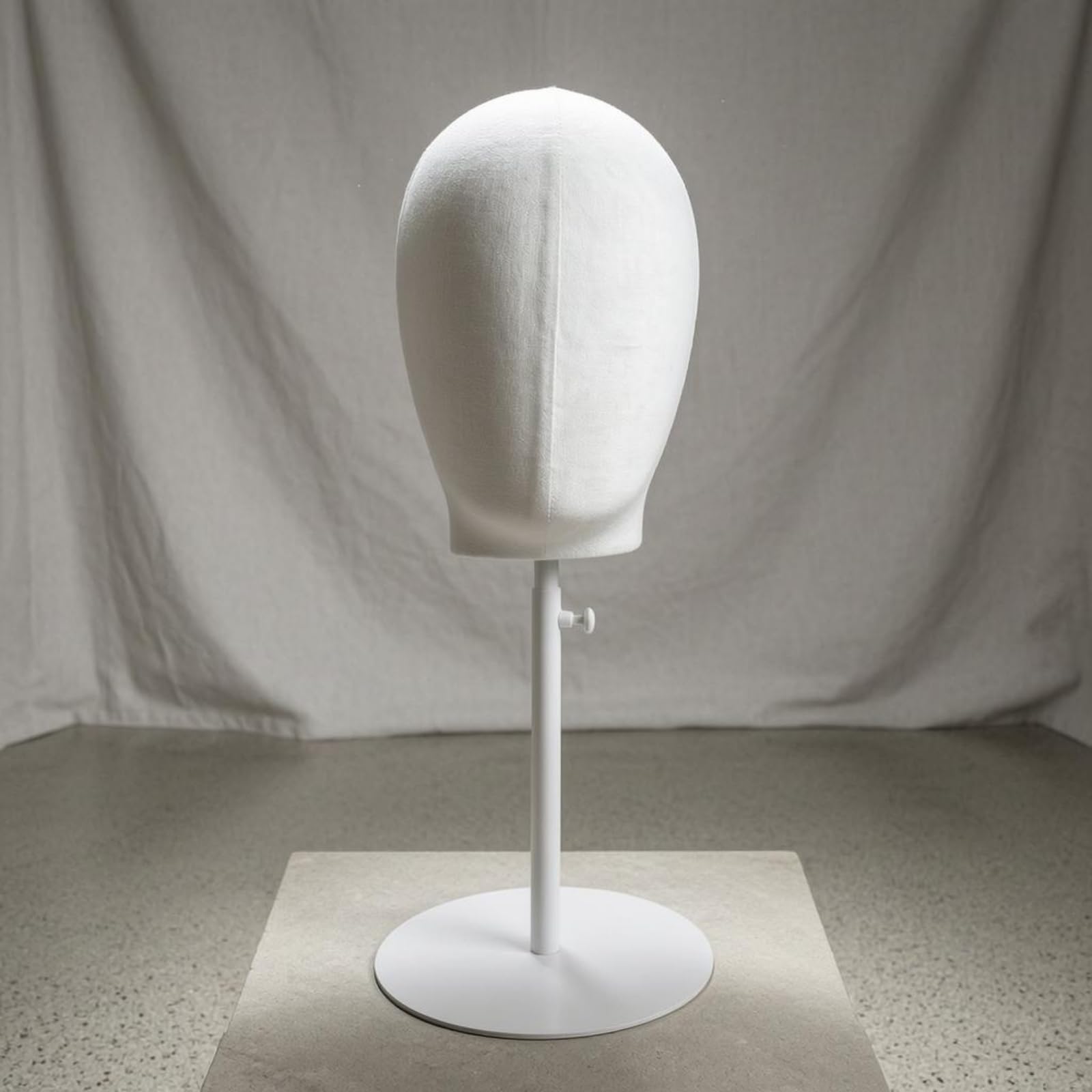 Tête à Coiffer Acier Inox Support Tête Réglable Léger Matériel Coiffure