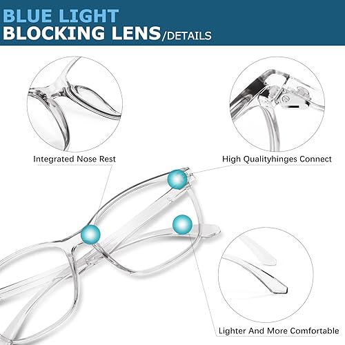 Miniatura 4 de Oilway Lentes de bloqueo de luz azul para computadora lectura juegos televisión teléfonos a la moda anti fatiga ocular gafas UV para mujeres y