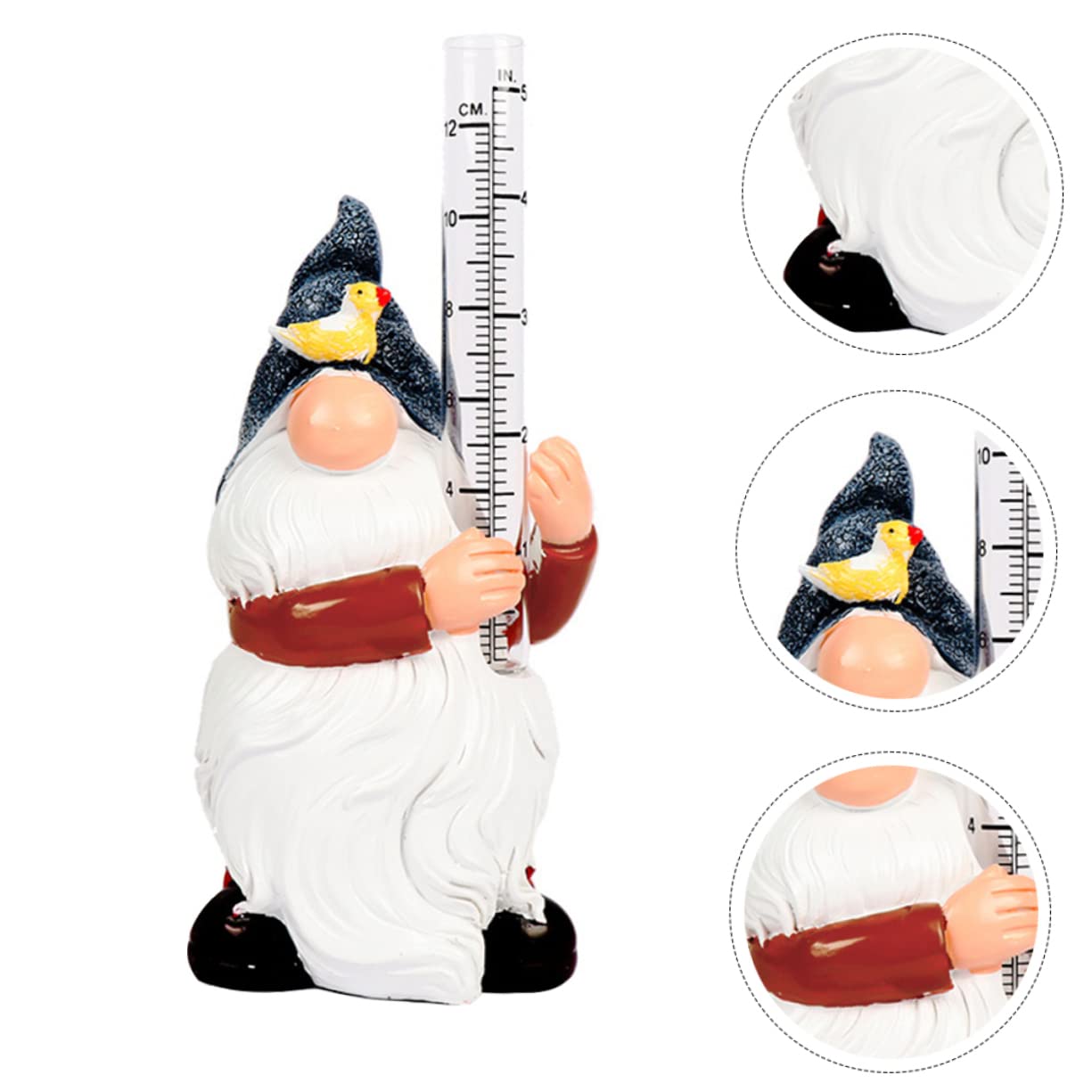 Yardwe 2 STK Regenmesser Gartenstatuen für draußen Leistung Grenze Laternen gartenskulptur Gartenarbeit die wetterstation Terrasse messbecher Niederschlagsmesser Kunstharz Colorful