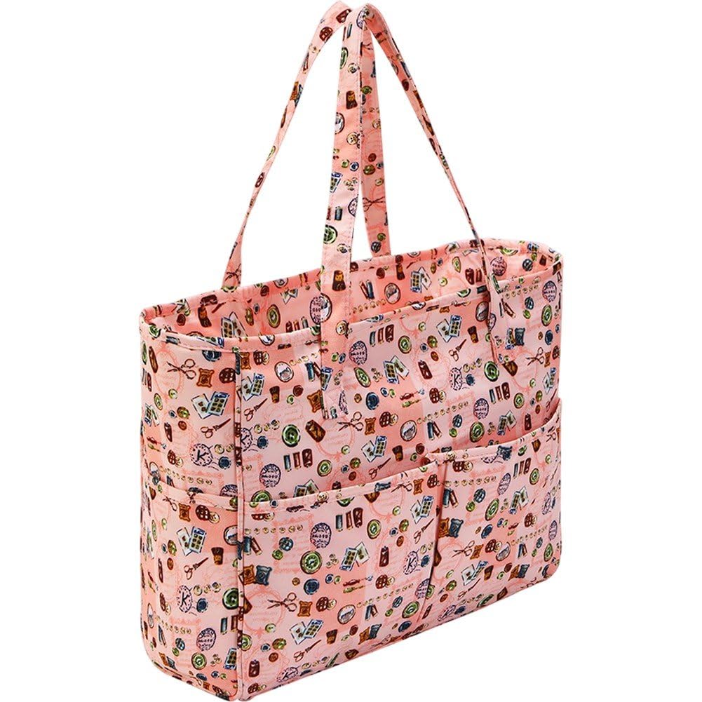 Sanfly Knitting Bag, Craft Storage Bag, Crochet Tote Bag, Craft Bags for Crafting, Sewing, Cross Stitch, Embroidery, Crafters Bag, Knitting Project Travel Bag