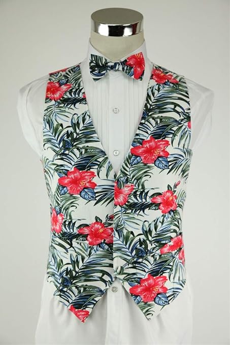 Amazon | [ワンダー ステージ] ベスト アロハ 花柄 結婚式 ハワイ 沖縄