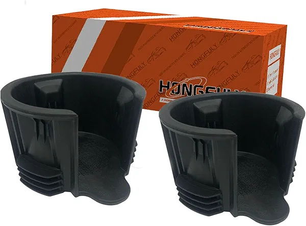 Hongfuly 2PCS Central Console Cup Holder Insert Compatible with Land Rover Range Rover,for Range Rover Sport LR3 LR4 Replace for OEM LR021330 Black