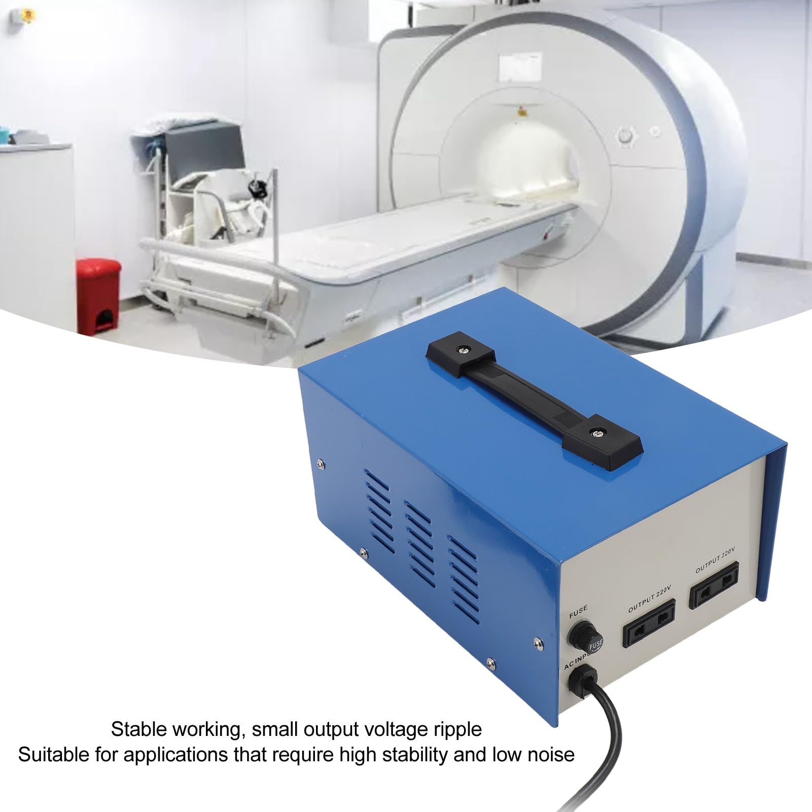 Estabilizador de Voltaje Automático, 2000W CVR 2000VA, 160-250V Entrada 220V Regulador de Voltaje de Salida Transformador de 2000 Vatios con 2 Enchufes Universales para (Enchufe