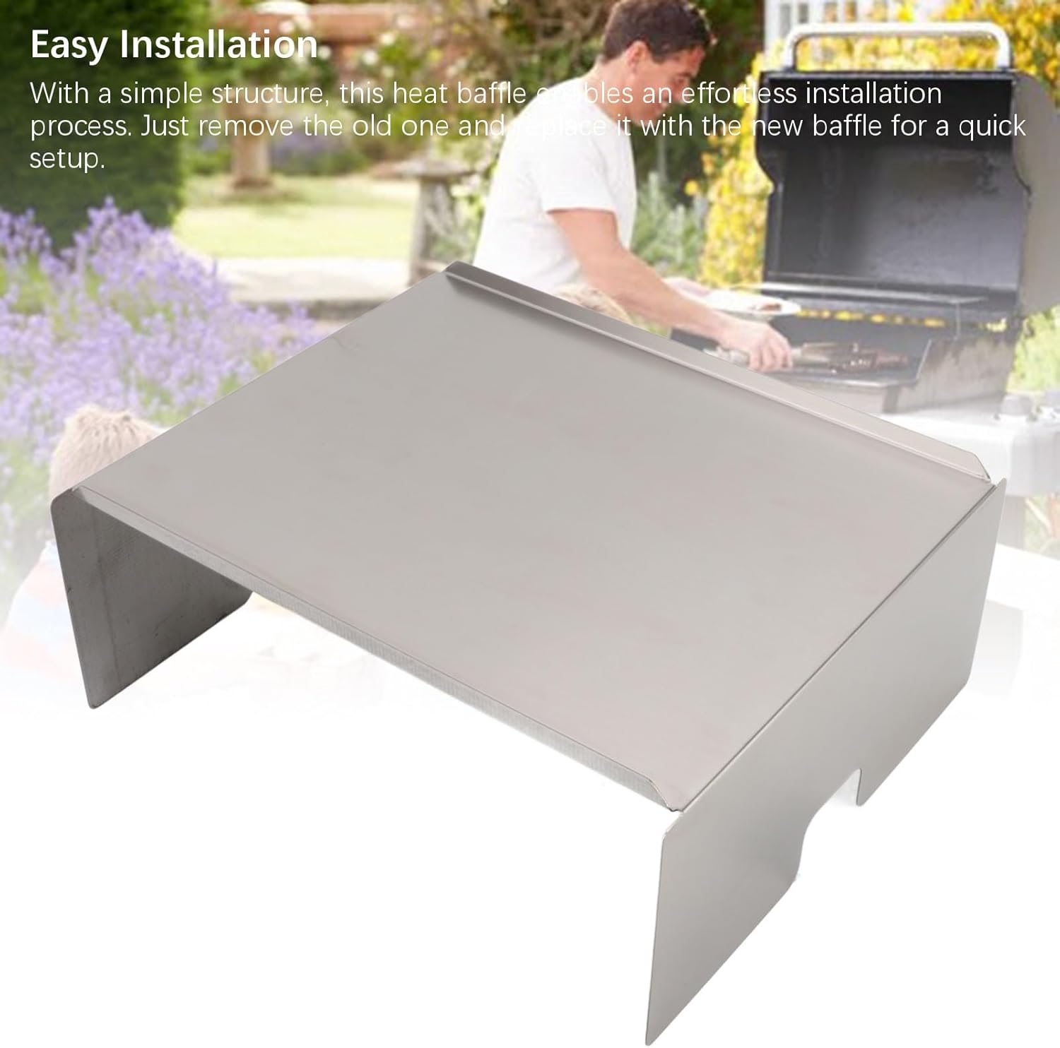 Stainless Steel Grill Heat Baffle, Heavy Duty Heat Diffuser with Strong Load Bearing, Replacement Parts for Tex Elite Pro 34, Pro 22 Series