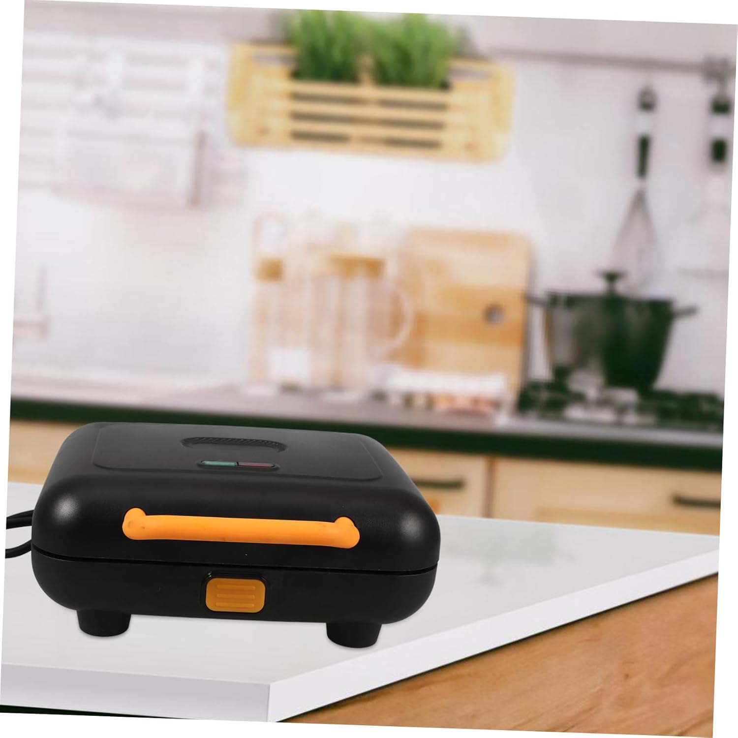 1set Waffle Maker Multi-function Sandwich and Waffle Machine for Breakfast Compact and Portable Design Non-stick Plates Kitchen Accessory for Home Cooking