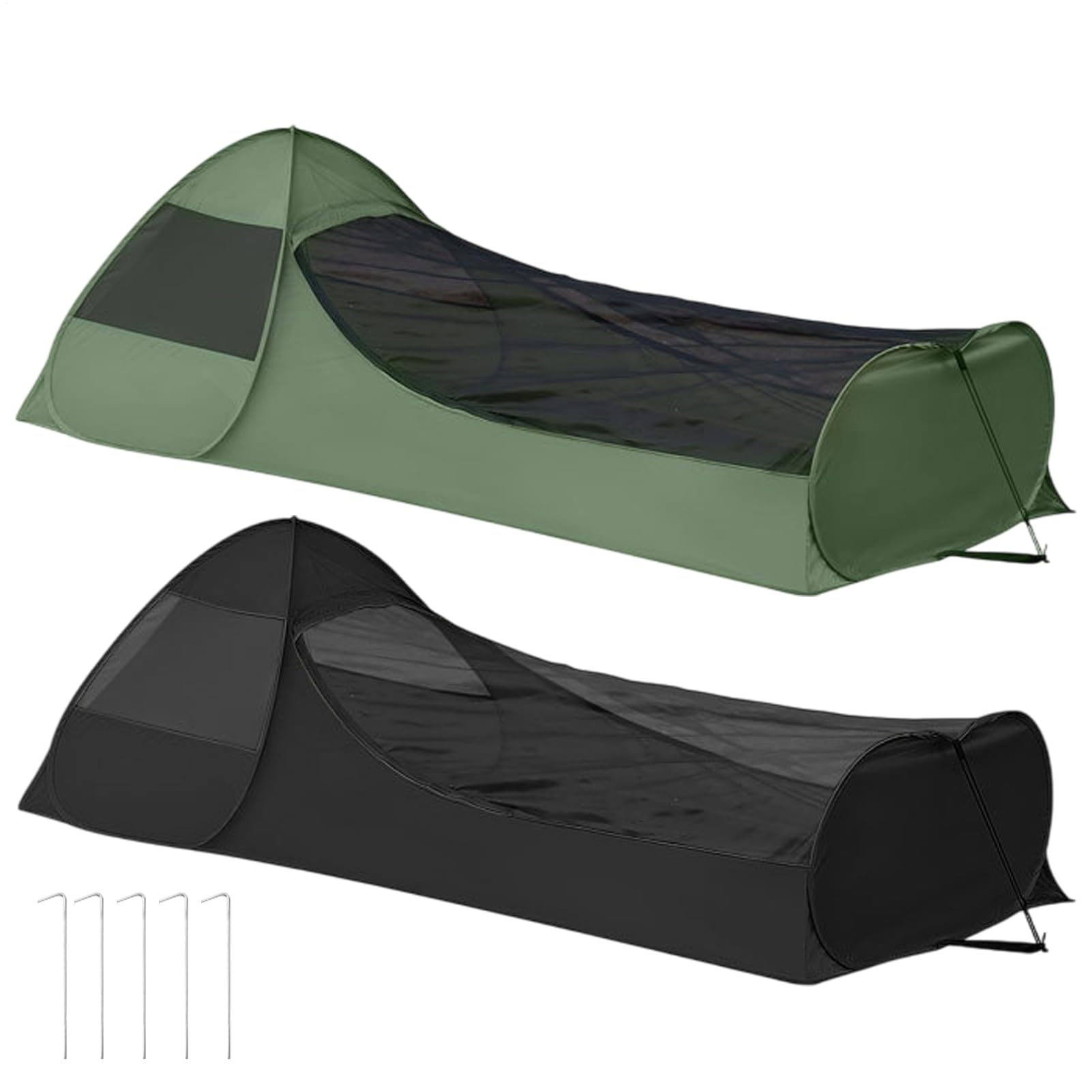 Tienda de campaña con pantalla instantánea – Tienda de campaña | Saco de dormir con doble cierre | Refugio portátil Equipo Camping al aire libre Senderismo Picnic Viajes al aire libre