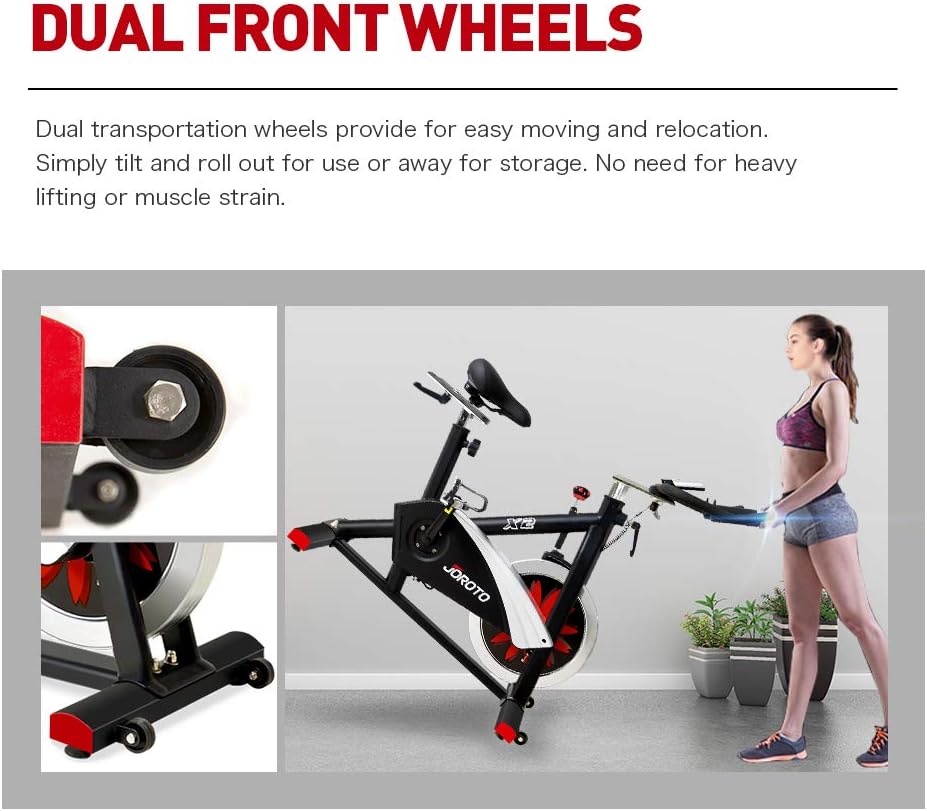 JOROTO Belt Drive Indoor Cycling Bike with Magnetic Resistance Exercise Bikes Stationary ( 300 Lbs Weight Capacity ) (Updated) : Everything Else