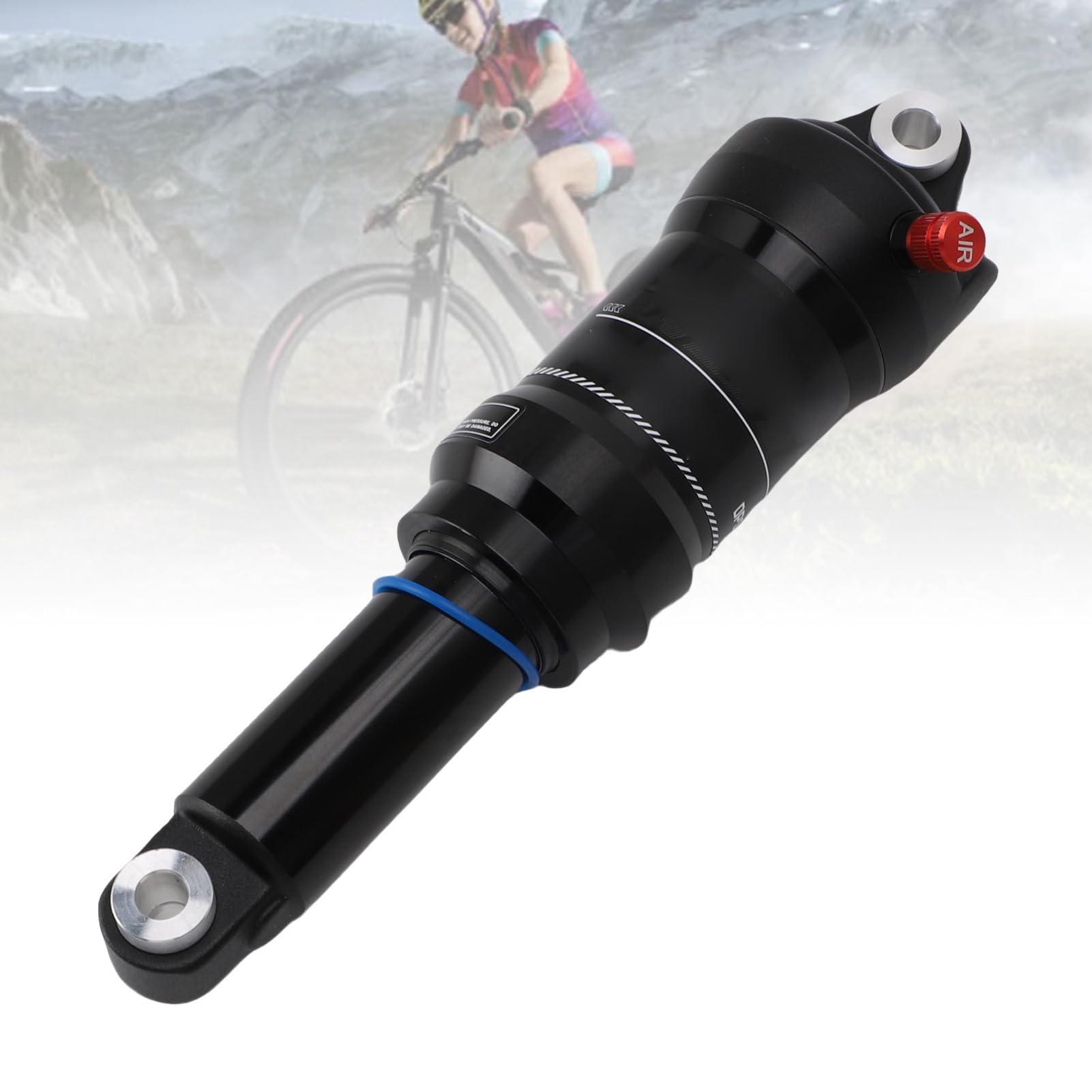 Socobeta Powietrzny Amortyzator Tylny Roweru Górskiego Downhill Uniwersalny Stop Aluminium Zapewniający optymalną amortyzację na Nierównych Trasach 190 Mm (Biały)
