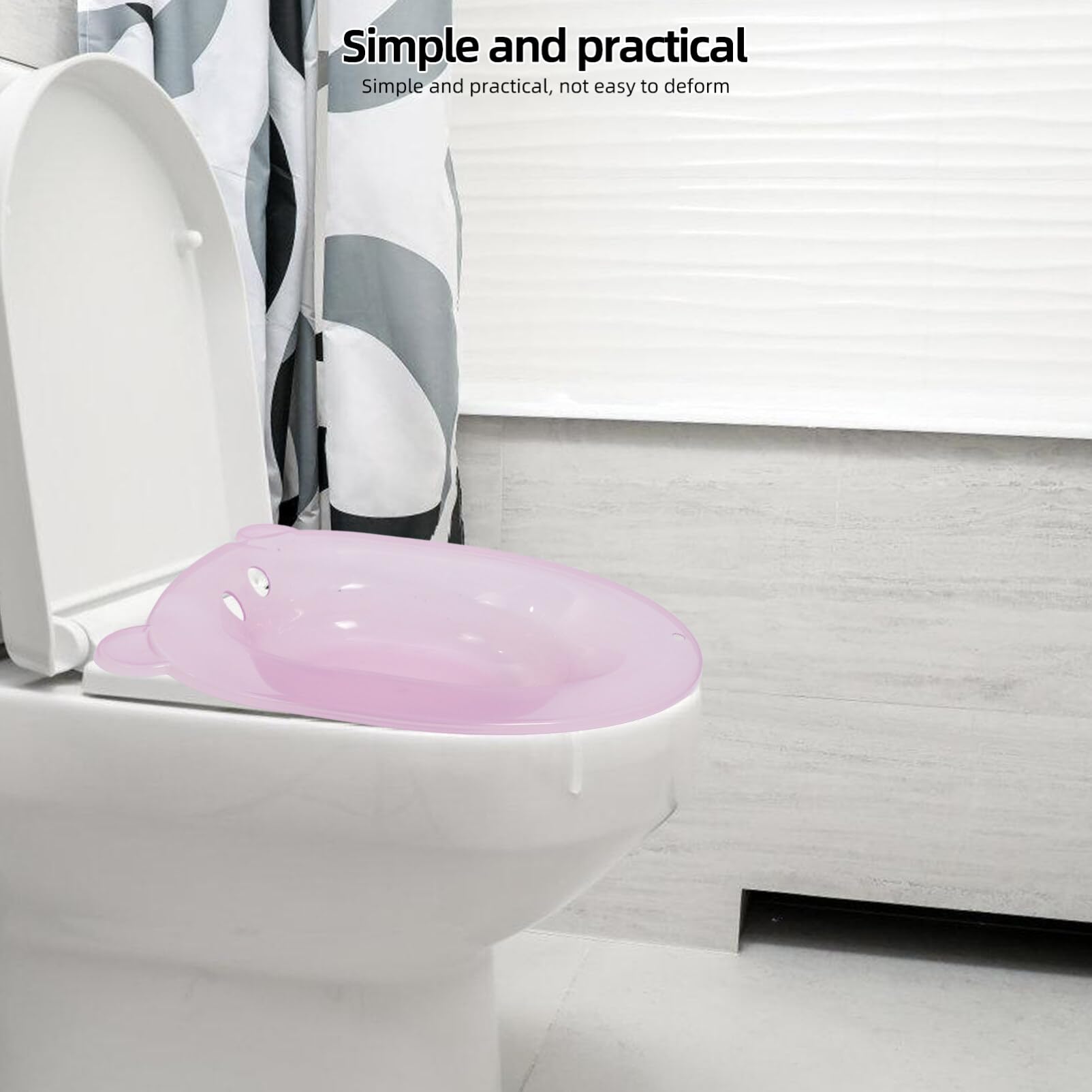 Bacinella per Seduta Personale Donna Post Parto in Pp Resistente e Sicura, Colore Rosa, per Postpartum e Utilizzo su Wc Domestico