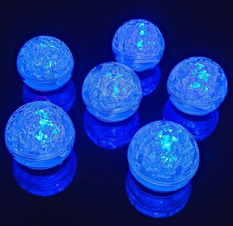 Maimeili 12 Pcs Colorful Led Ice Cubes Sensor Waterproof Ice for Drinks Bar Supplies Halloween Christmas Wedding Home Decoration Party
