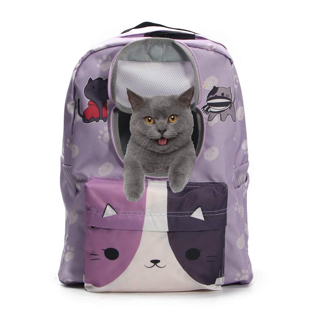 Pet Carrier Backpack for Small Dog, Lightweight SuperBreak Cat Backpack with Front Window Outdoor Pet Backpack for Traveling and Hiking (Pink)