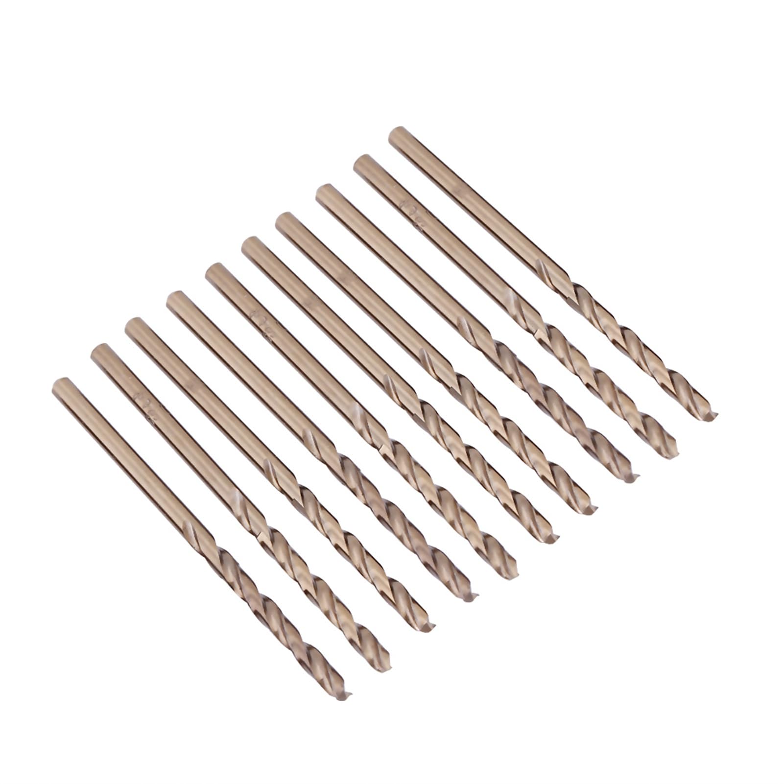 10 sztuk M35 HSS zestaw wierteł kobaltowych 3 mm, zestaw wierteł kręconych ręcznie, zestawy wierteł do wiercenia na stali nierdzewnej, aluminium, twardym plastiku i drewnie (3 mm)