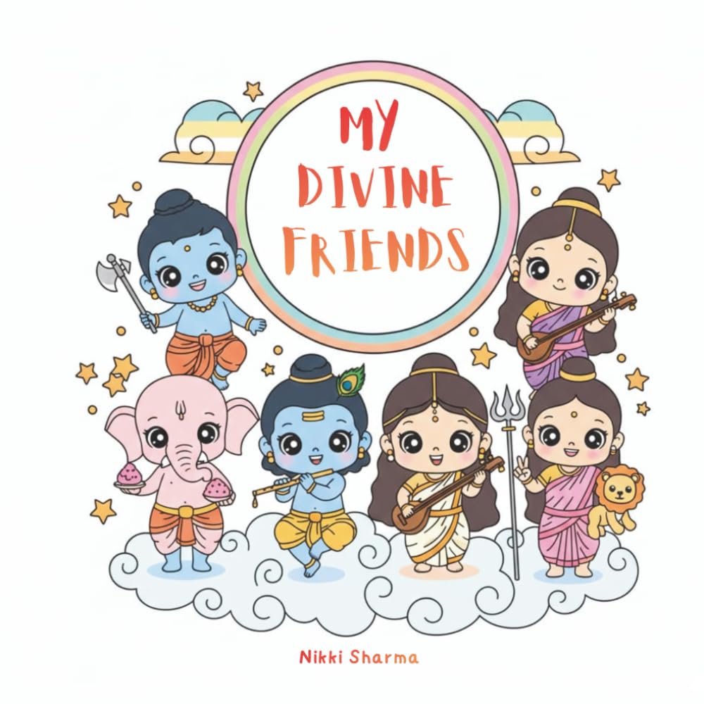 My Divine Friends: Indian Gods colouring book for kids
