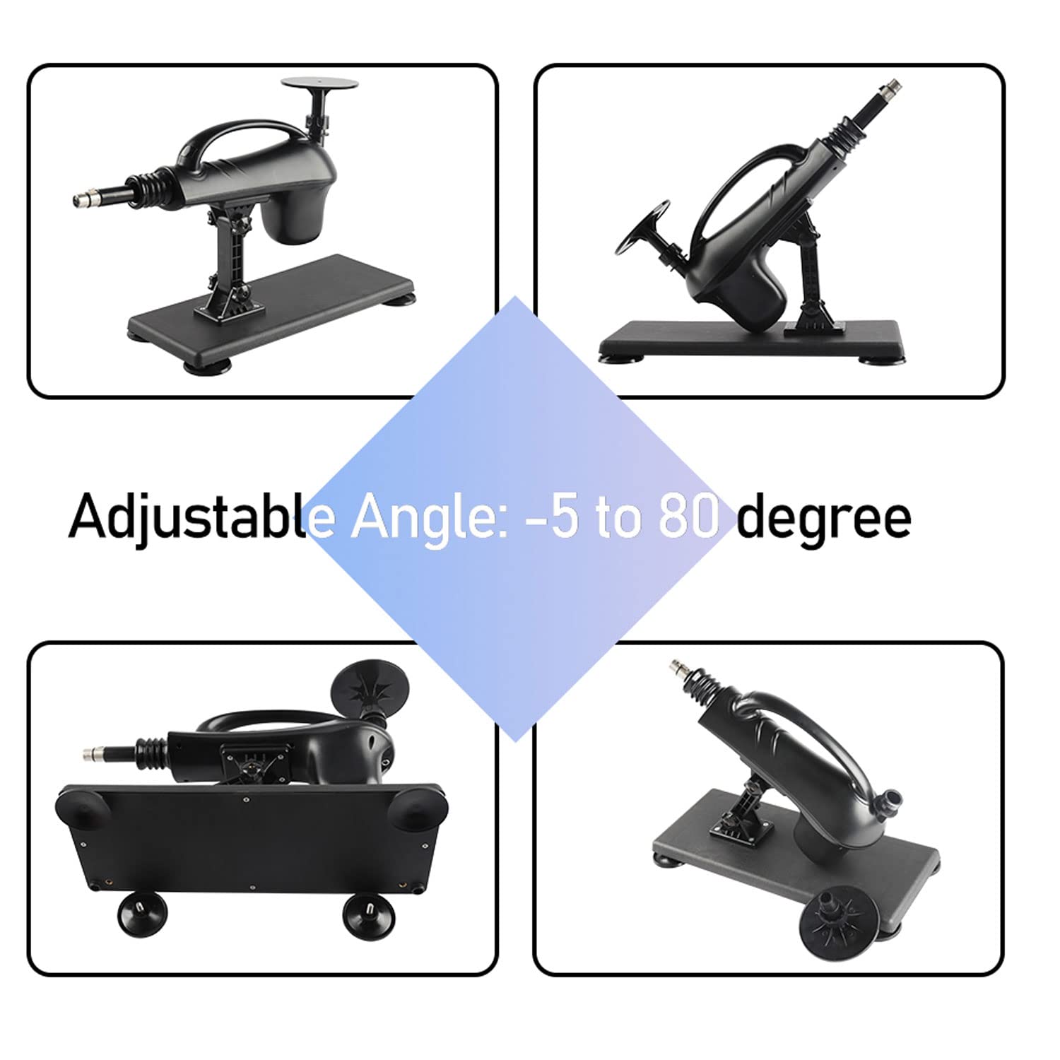 Fredorch Nueva Máquina Sexual Actualizada con 3XLR Accesorios, Ametralladora Portátil con Función de Choque Extremo con Consoladores Anales Juguetes Sexuales para Hombres Mujeres y Parejas