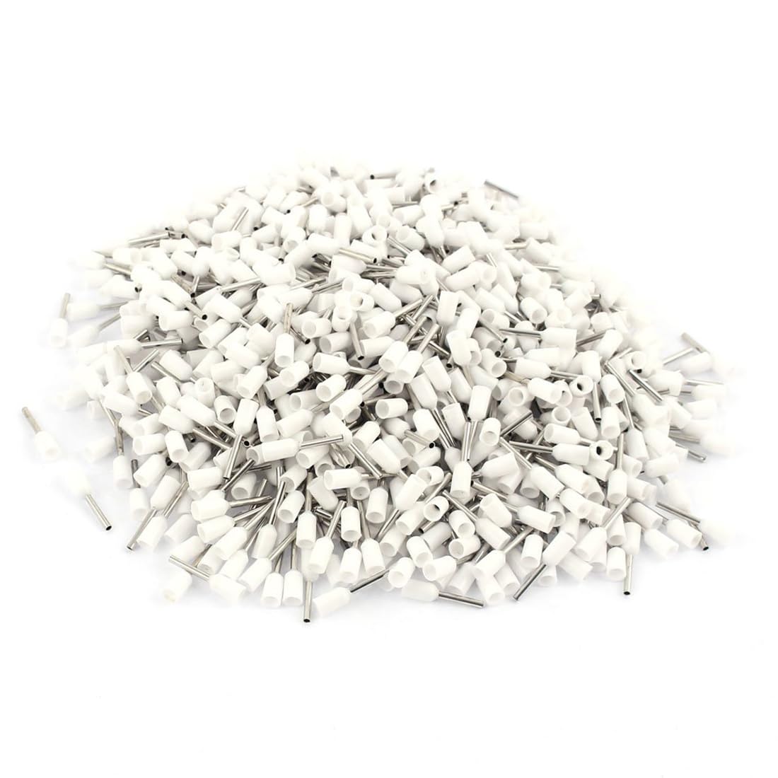 TA-VIGOR AWG22 Wire Ferrules Crimp Terminals, Insulated Bootlace Ferrules Crimp Connector VE0508 - White 1000PCS