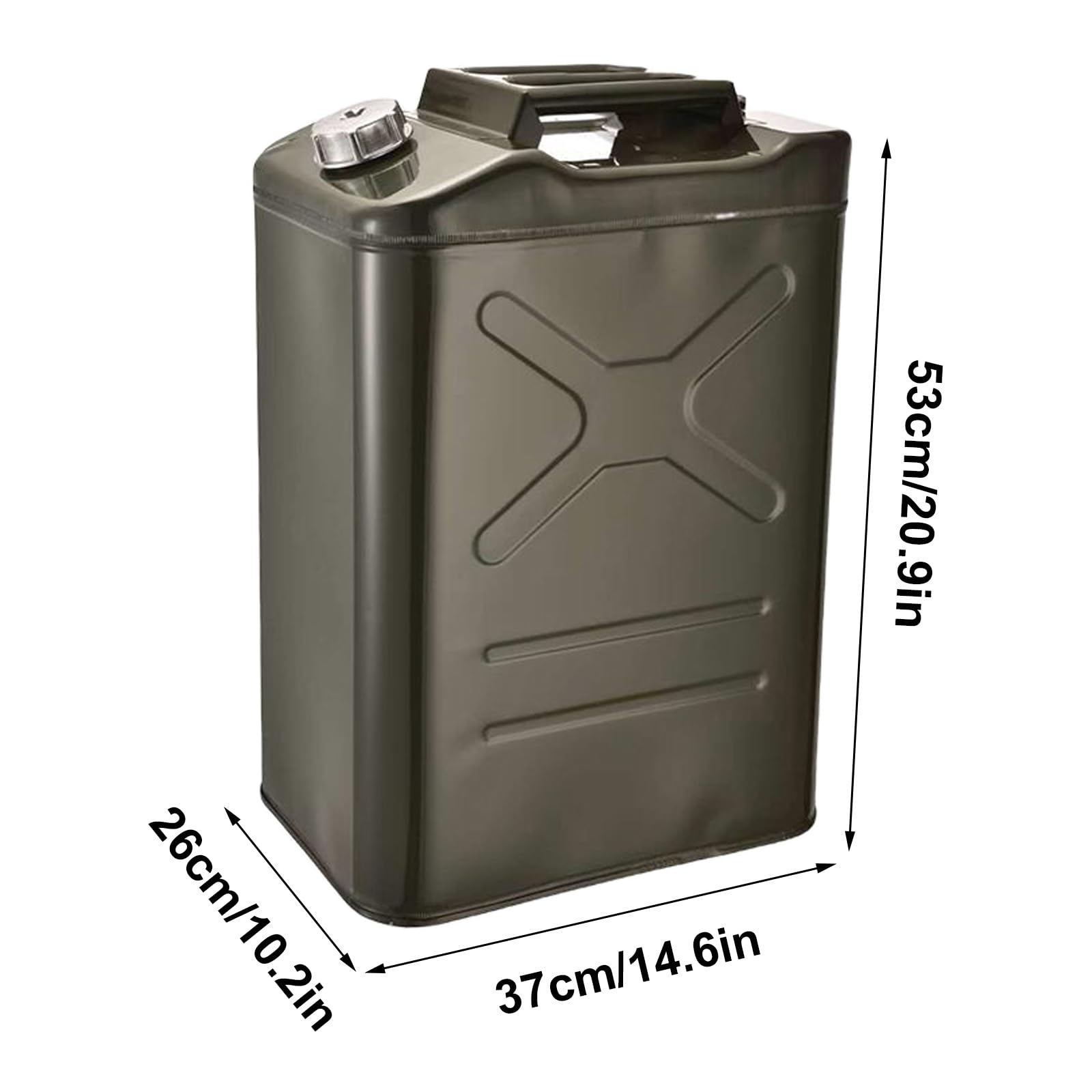 10-litrowy Metalowy Kanister na Paliwo z Elastycznym Dzióbkiem, Pojemnik na Benzynę, Odpowiedni do Podróży Samochodem i na Kemping(40L)